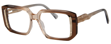 Women Vista Eyeglasses: Karis - Brown Gold - SpecSMART Eye Clinic (Diagonal View)
